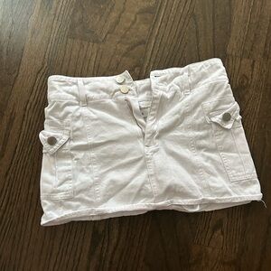 White cargo skirt